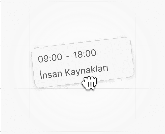 Çalışma saatleri ve vardiya kuralları planlama ekranı