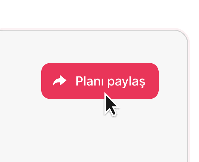Hazırlanan çalışma planlarını ekip ile paylaşma ekranı